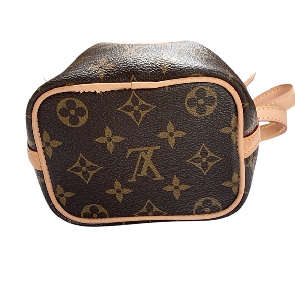 🆕 Louis Vuitton Style Nano Noe Brown Monogram Canvas Shoulder Bag 🆕 - Picture 7 of 10